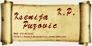 Ksenija Puzović vizit kartica